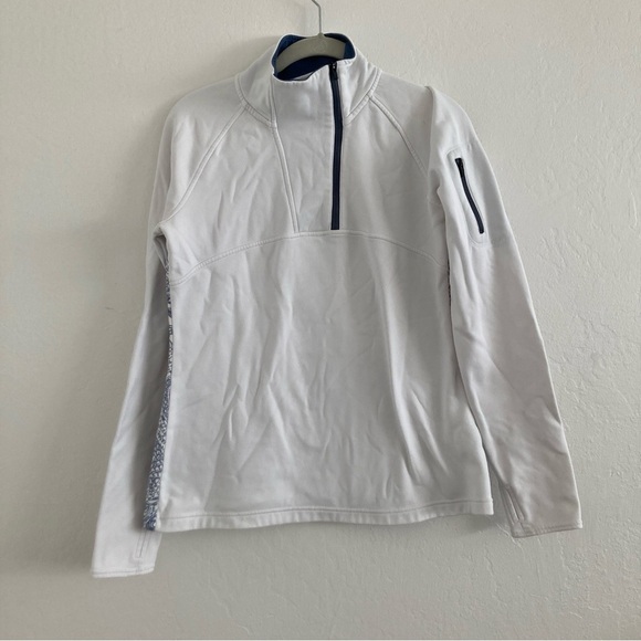Title Nine 3/4 Zip Jacket Mock Neck Pullover Long Sleeve Workout Warmup Hiking M - Picture 1 of 12